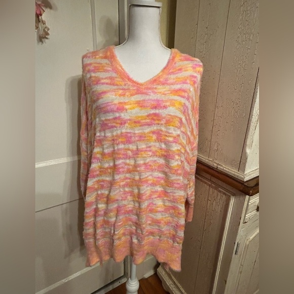 Free People Sweaters - Free People Intimately Multicolor V-Neck Sweater